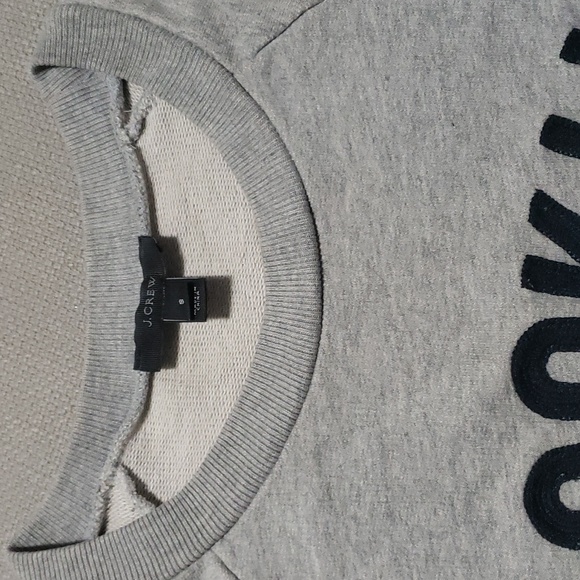 J Crew Brooklyn Grey Long Sleeve Sweatshirt Woman's Size Small 100% Cotton - Picture 10 of 11